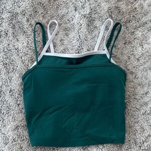 Teal Women's Camisole with White Trim